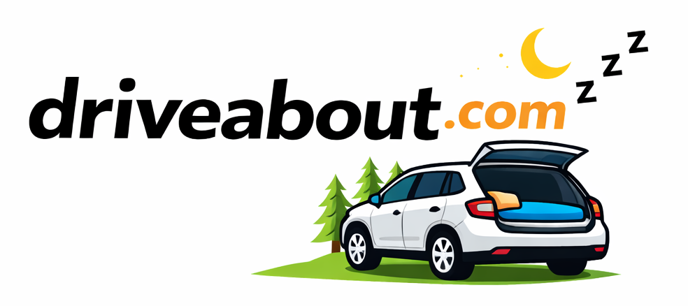 Driveabout Tesla car camping logo